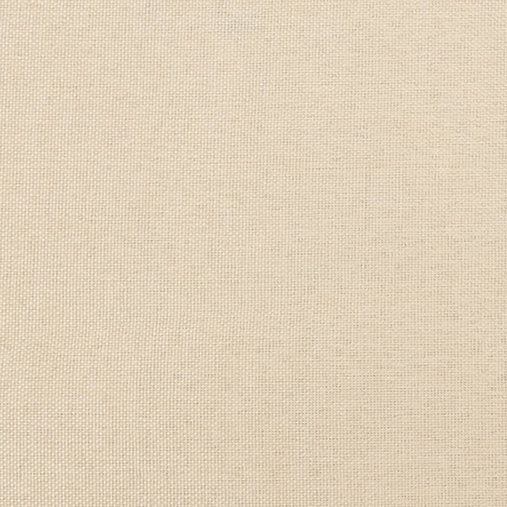 Bettgestell mit Kopfteil ohne Matratze Creme 90x190 cm Stoff