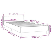 Bettgestell ohne Matratze Hellgrau 100x200 cm Stoff