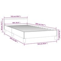 Bettgestell ohne Matratze Schwarz 100x200 cm Stoff