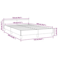 Bettgestell ohne Matratze Creme 120x200 cm Stoff