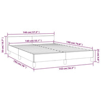 Bettgestell ohne Matratze Hellgrau 140x190 cm Stoff