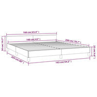 Bettgestell ohne Matratze Hellgrau 160x200 cm Stoff