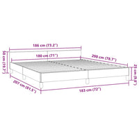 Bettgestell ohne Matratze Hellgrau 180x200 cm Stoff