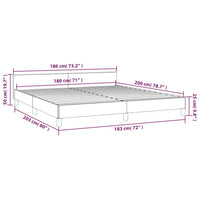 Bettgestell ohne Matratze Schwarz 180x200 cm Stoff