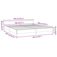 Bettgestell ohne Matratze Creme 180x200 cm Stoff