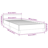 Bettgestell mit Kopfteil ohne Matratze Cappuccino 90x190 cm