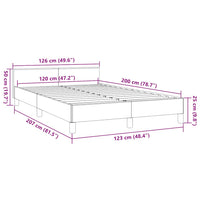 Bettgestell mit Kopfteil ohne Matratze Creme 120x200 cm