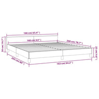 Bettgestell mit Kopfteil ohne Matratze Schwarz 160x200 cm