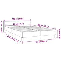 Bettgestell ohne Matratze Schwarz 120x200 cm Samt