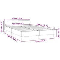 Bettgestell ohne Matratze Dunkelblau 120x200 cm Samt