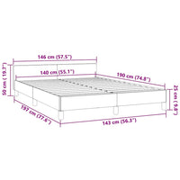 Bettgestell ohne Matratze Dunkelgrün 140x190 cm Samt