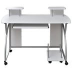 Computertisch Weiß 110x52x88,5 cm Holzwerkstoff