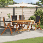 Gartenstühle 4 Stk. Klappbar Massivholz Akazie und Textilene