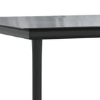 Garten-Esstisch Schwarz 200x100x74 cm Stahl und Hartglas