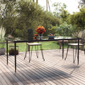 Garten-Esstisch Schwarz 200x100x74 cm Stahl und Hartglas