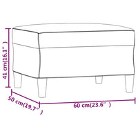 Fußhocker Hellgrau 60x50x41 cm Stoff