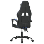 Gaming-Stuhl Drehbar Schwarz und Blau Kunstleder