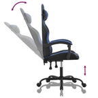 Gaming-Stuhl Drehbar Schwarz und Blau Kunstleder