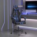 Gaming-Stuhl Drehbar Schwarz und Blau Kunstleder