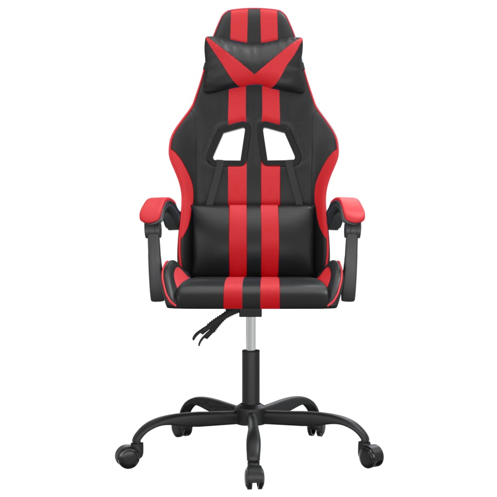 Gaming-Stuhl Drehbar Schwarz und Rot Kunstleder