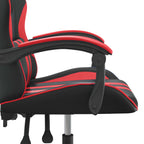 Gaming-Stuhl Drehbar Schwarz und Rot Kunstleder