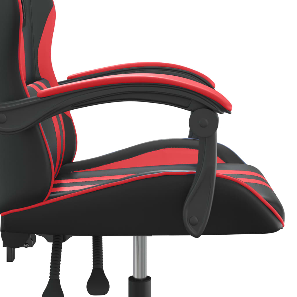 Gaming-Stuhl Drehbar Schwarz und Rot Kunstleder