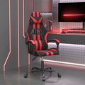 Gaming-Stuhl Drehbar Schwarz und Rot Kunstleder