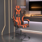 Gaming-Stuhl Drehbar Schwarz und Orange Kunstleder