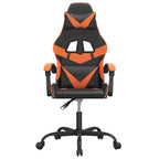 Gaming-Stuhl Drehbar Schwarz und Orange Kunstleder