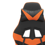 Gaming-Stuhl Drehbar Schwarz und Orange Kunstleder
