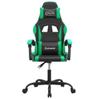 Gaming-Stuhl Drehbar Schwarz und Grün Kunstleder