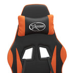 Gaming-Stuhl Drehbar Schwarz und Orange Kunstleder
