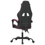 Gaming-Stuhl Drehbar Schwarz und Weinrot Kunstleder