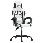 Gaming-Stuhl Drehbar Weiß und Schwarz Kunstleder