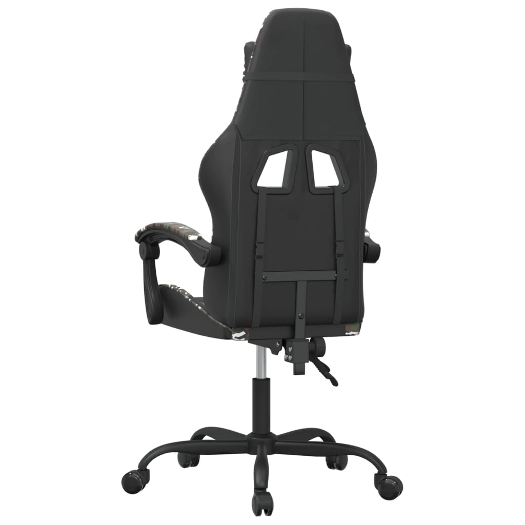 Gaming-Stuhl Drehbar Schwarz und Tarnfarben Kunstleder