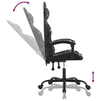 Gaming-Stuhl Drehbar Schwarz und Tarnfarben Kunstleder