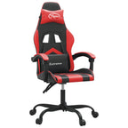 Gaming-Stuhl Drehbar Schwarz und Rot Kunstleder