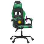 Gaming-Stuhl Drehbar Schwarz und Grün Kunstleder