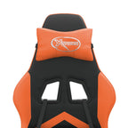 Gaming-Stuhl Drehbar Schwarz und Orange Kunstleder