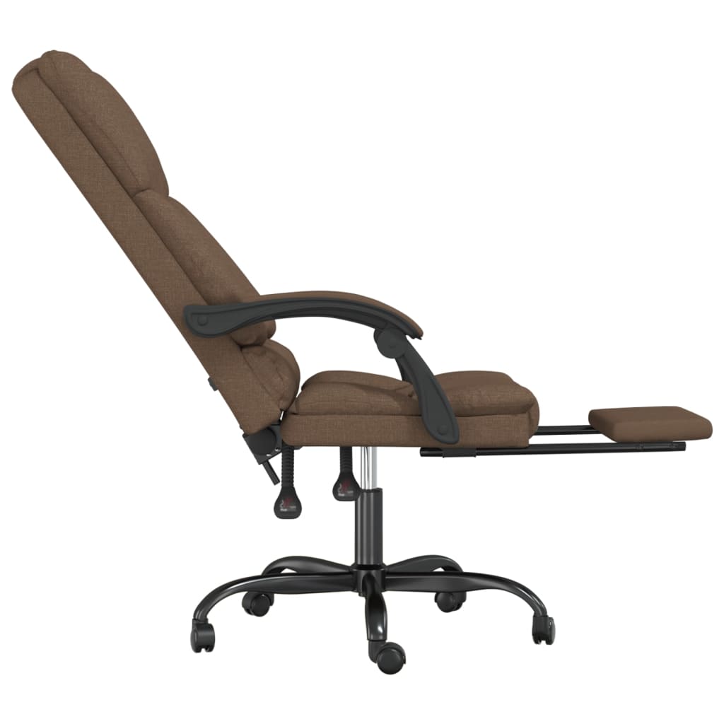 Bürostuhl mit Massagefunktion Braun Stoff