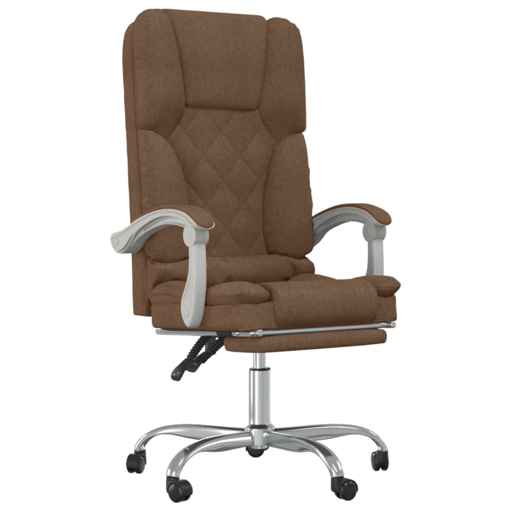 Bürostuhl mit Massagefunktion Braun Stoff