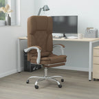 Bürostuhl mit Massagefunktion Braun Stoff