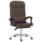 Bürostuhl mit Massagefunktion Braun Kunstleder