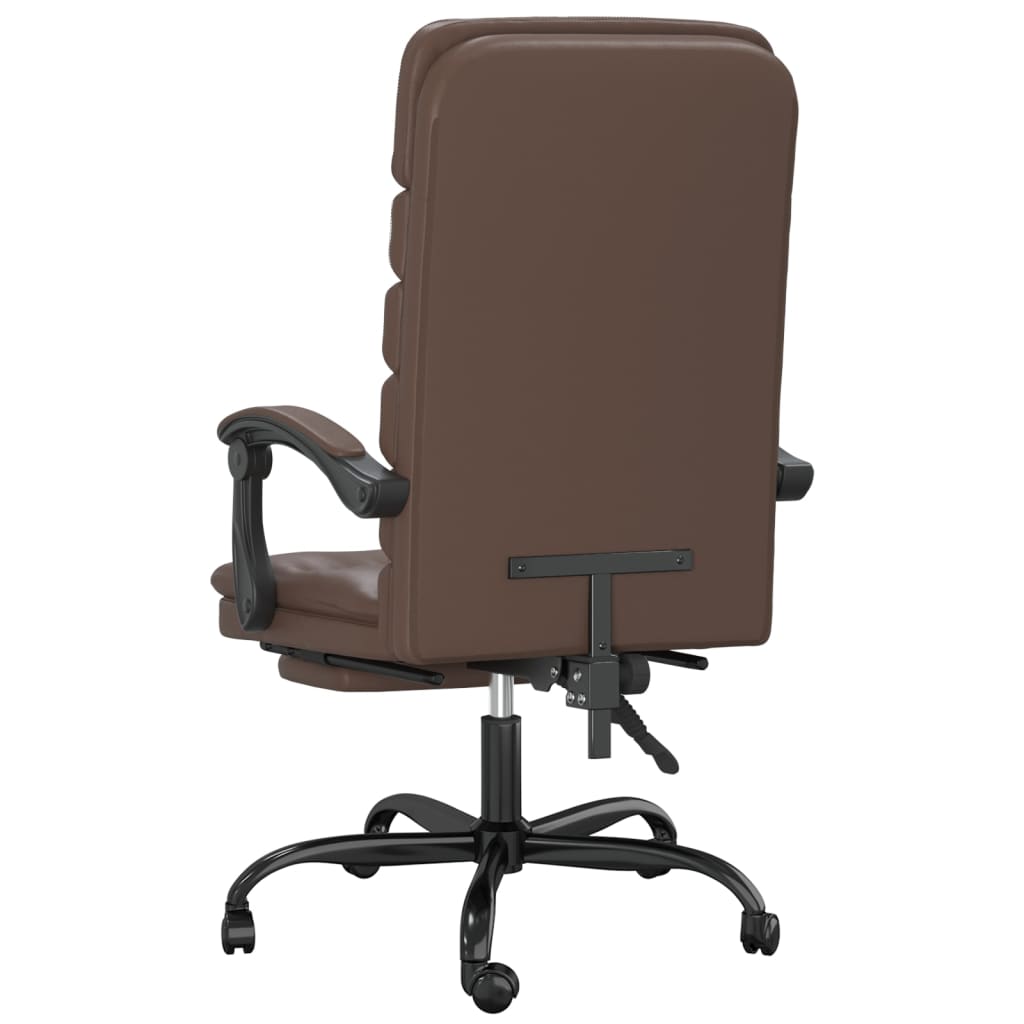 Bürostuhl mit Massagefunktion Braun Kunstleder