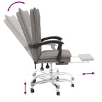 Bürostuhl mit Liegefunktion Taupe Stoff