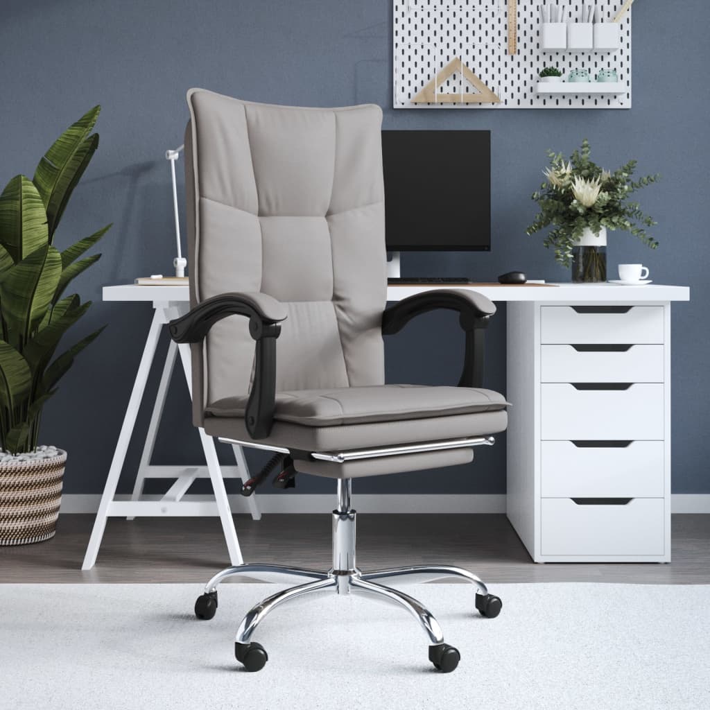 Bürostuhl mit Liegefunktion Taupe Stoff