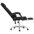 Massage-Bürostuhl mit Liegefunktion Schwarz Kunstleder