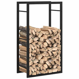 vidaXL Brennholzregal Mattschwarz 50x28x94 cm Stahl