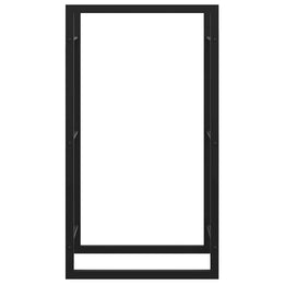 vidaXL Brennholzregal Mattschwarz 50x28x94 cm Stahl