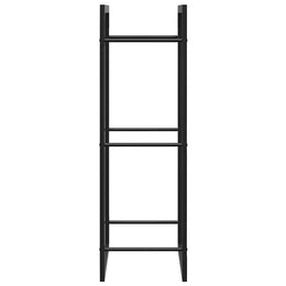 vidaXL Brennholzregal Mattschwarz 50x28x94 cm Stahl